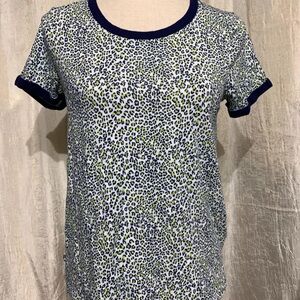 Anthropologie T.La Animal Print T-Shirt Women's Size S